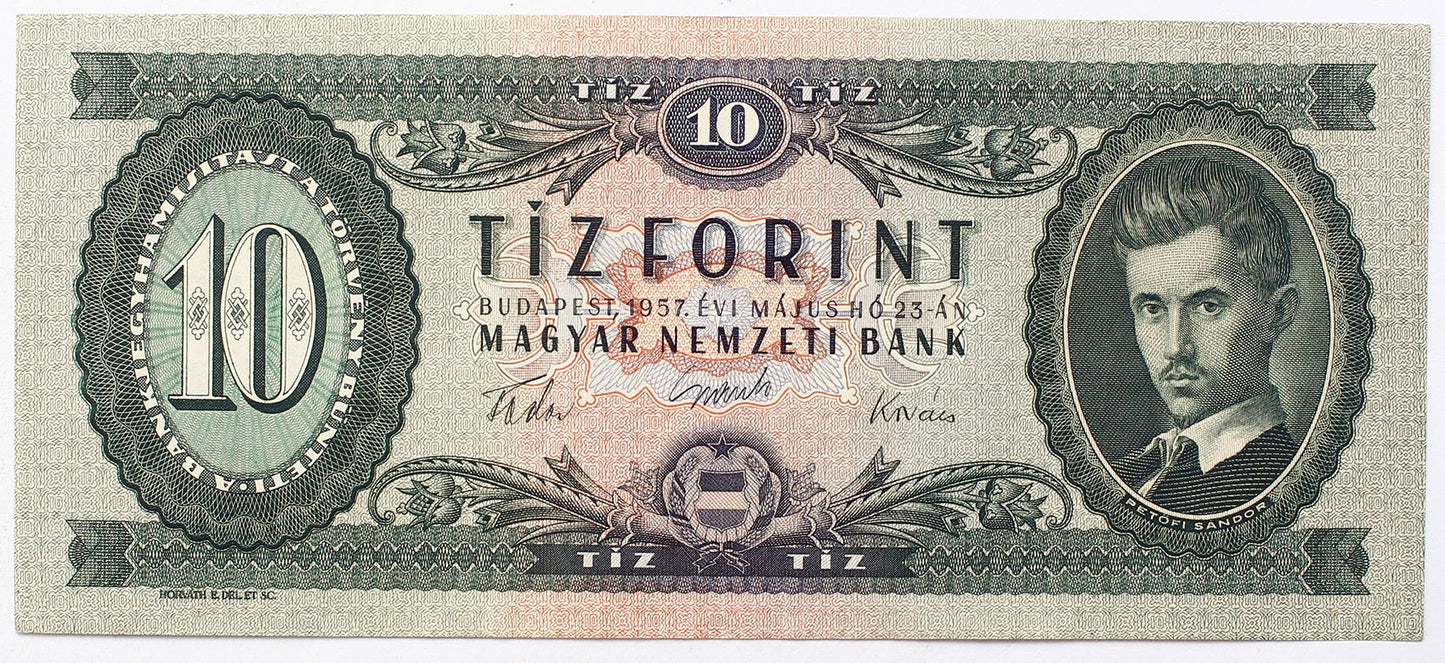 10 forint 1957 A sorozat