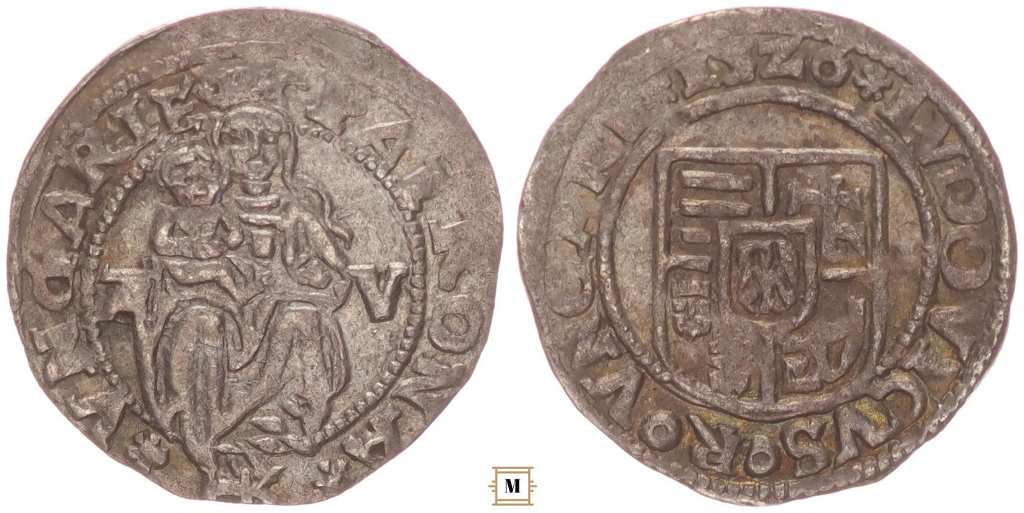 II.Lajos 1516-1526 Denár 1526 A-V/HK ÉH 673 Visegrád