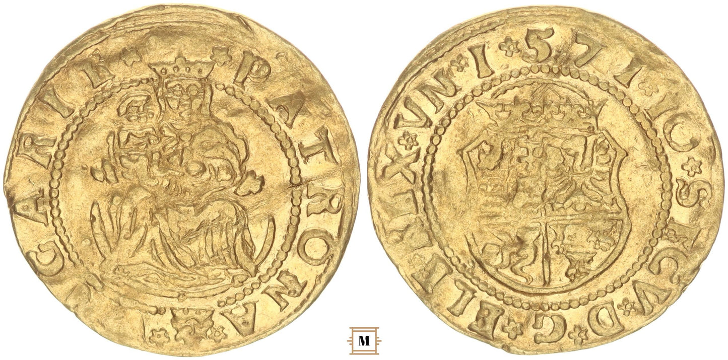 János Zsigmond aranyforint 1571 Szeben