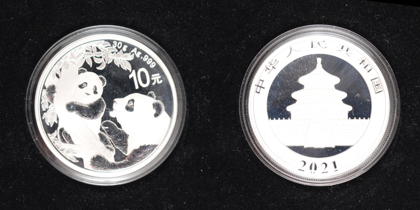 Kína 10 yuan 2021 Panda
