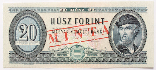 20 forint 1980 MINTA lyukasztás és felülnyomás