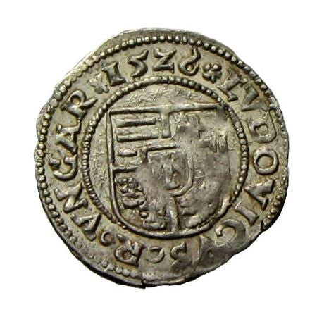 II. Lajos denár ÉH 673f 1526 BA/A