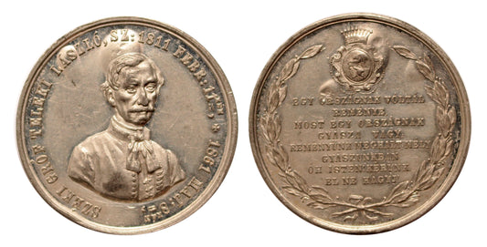 Gróf Teleki László halálára emlékérem 1861