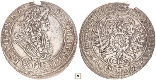 I. Lipót 15 krajcár 1694 MMW, Boroszló