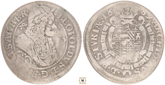 I. Lipót VI krajcár 1689 IAV Graz
