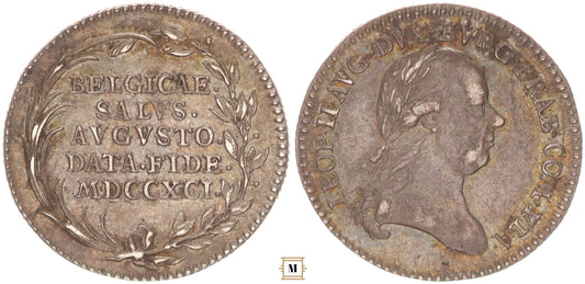 II. Lipót Osztrák-Németalföld hódolata zseton 1791